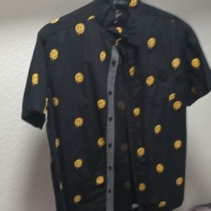 Smiley face button down shirt